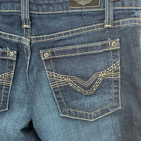 Harley-Davidson Blue Straight Leg Jeans with Classic Design - Picture 8 of 13
